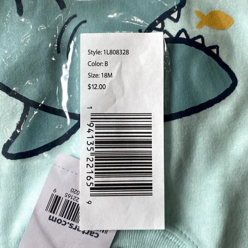 Carter's Shark and Fish Tee Blue 18 Months